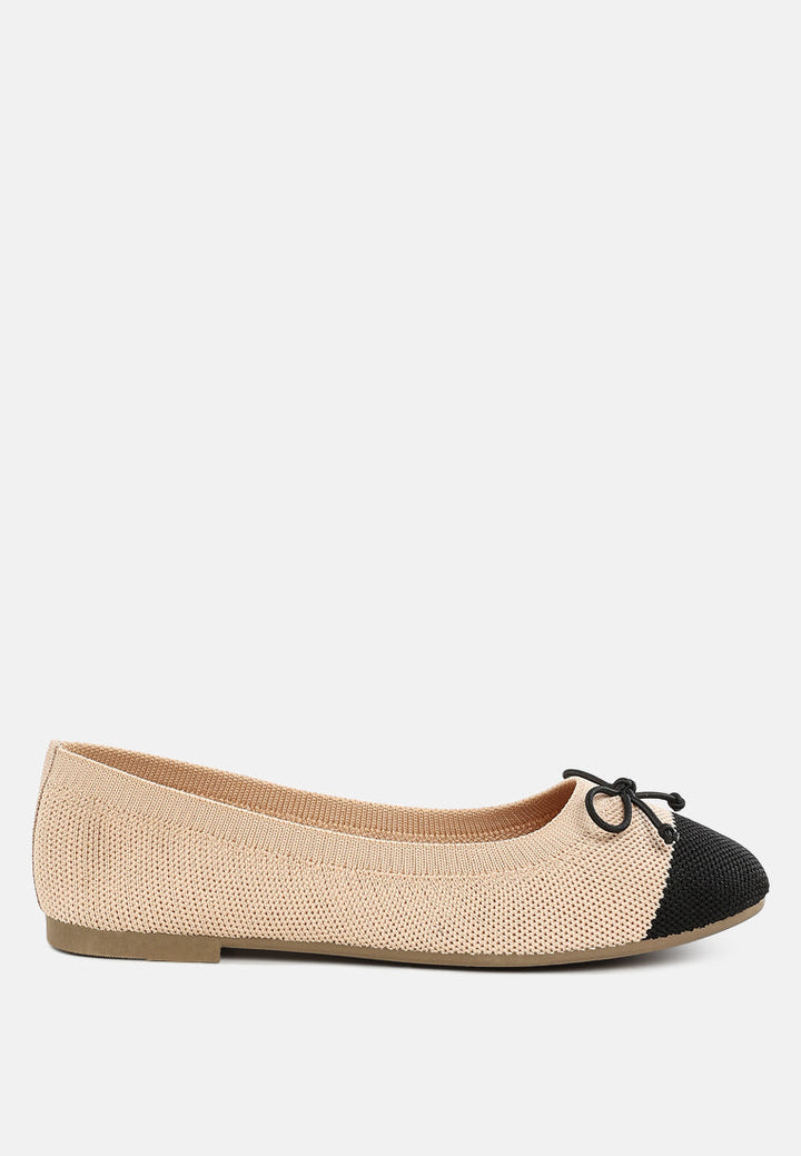two tone ballerinas by ruw#color_beige-black