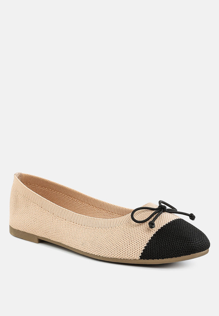 two tone ballerinas by ruw#color_beige-black