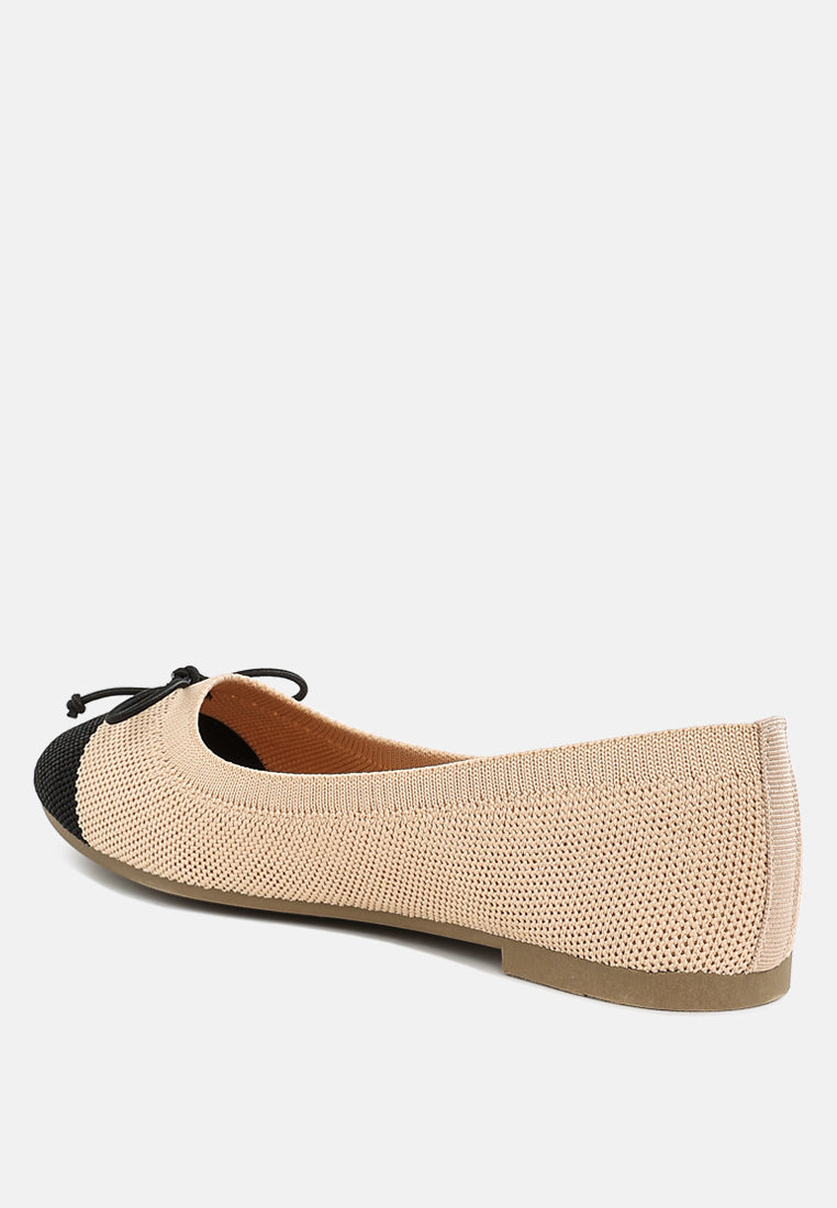 two tone ballerinas by ruw#color_beige-black
