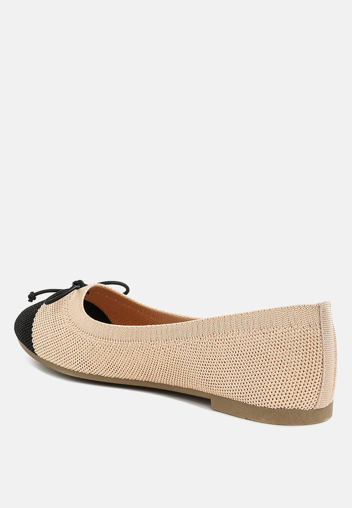 two tone ballerinas by ruw#color_beige-black