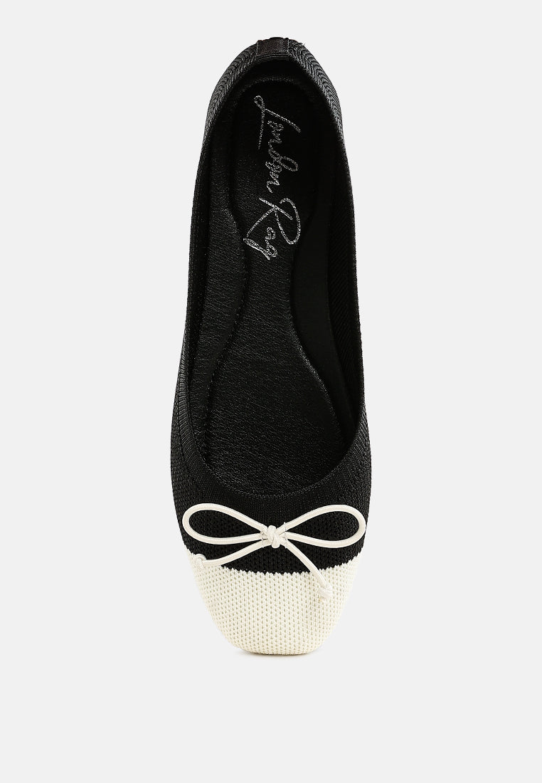two tone ballerinas by ruw#color_black-white