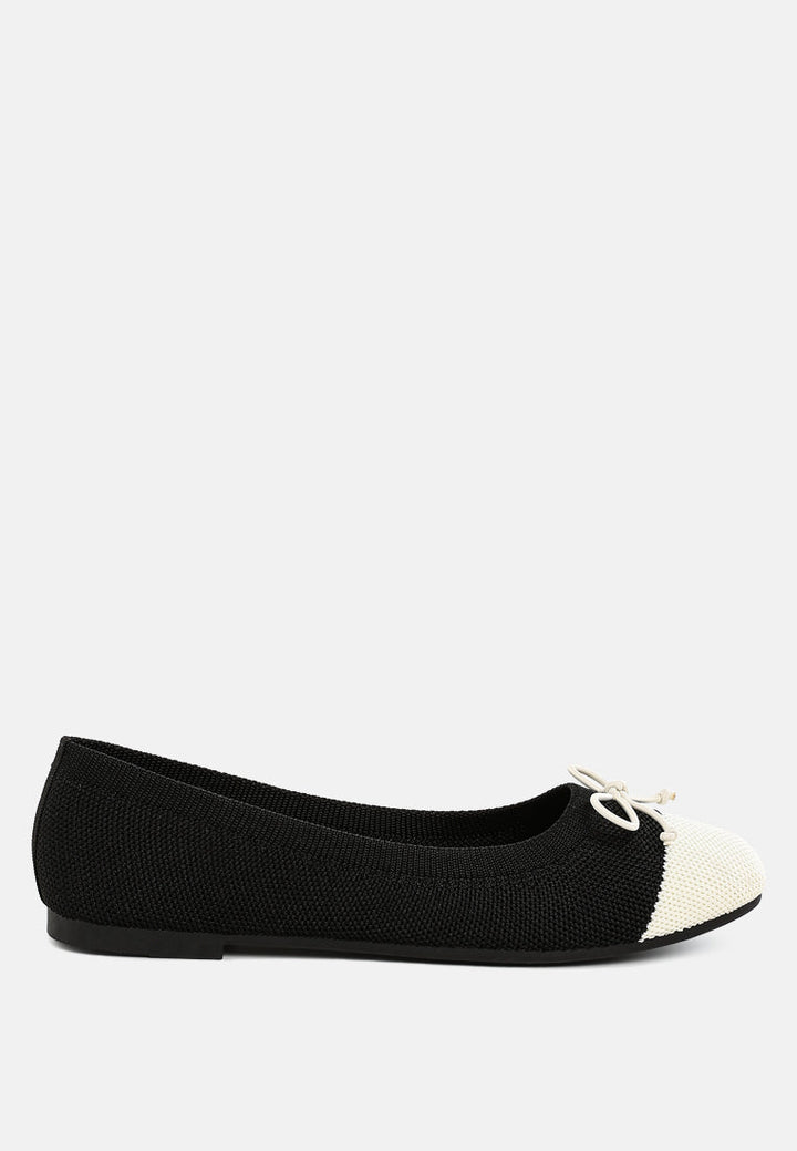 two tone ballerinas by ruw#color_black-white