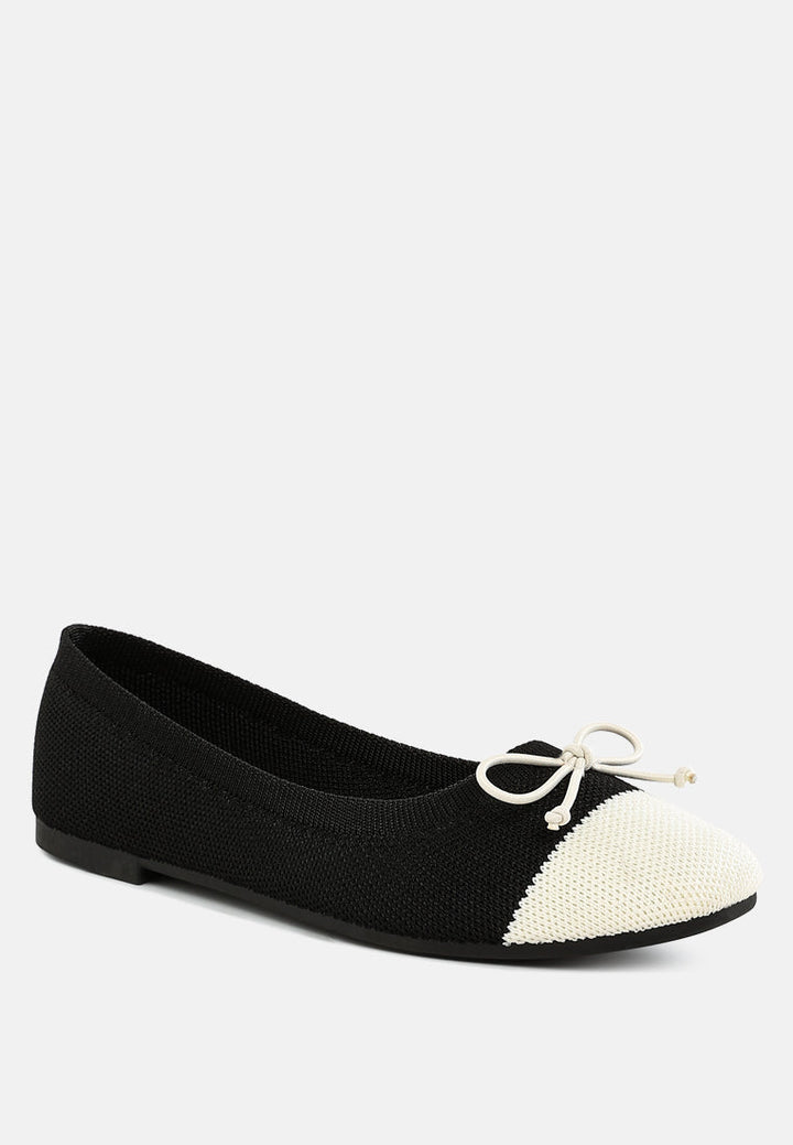 two tone ballerinas by ruw#color_black-white