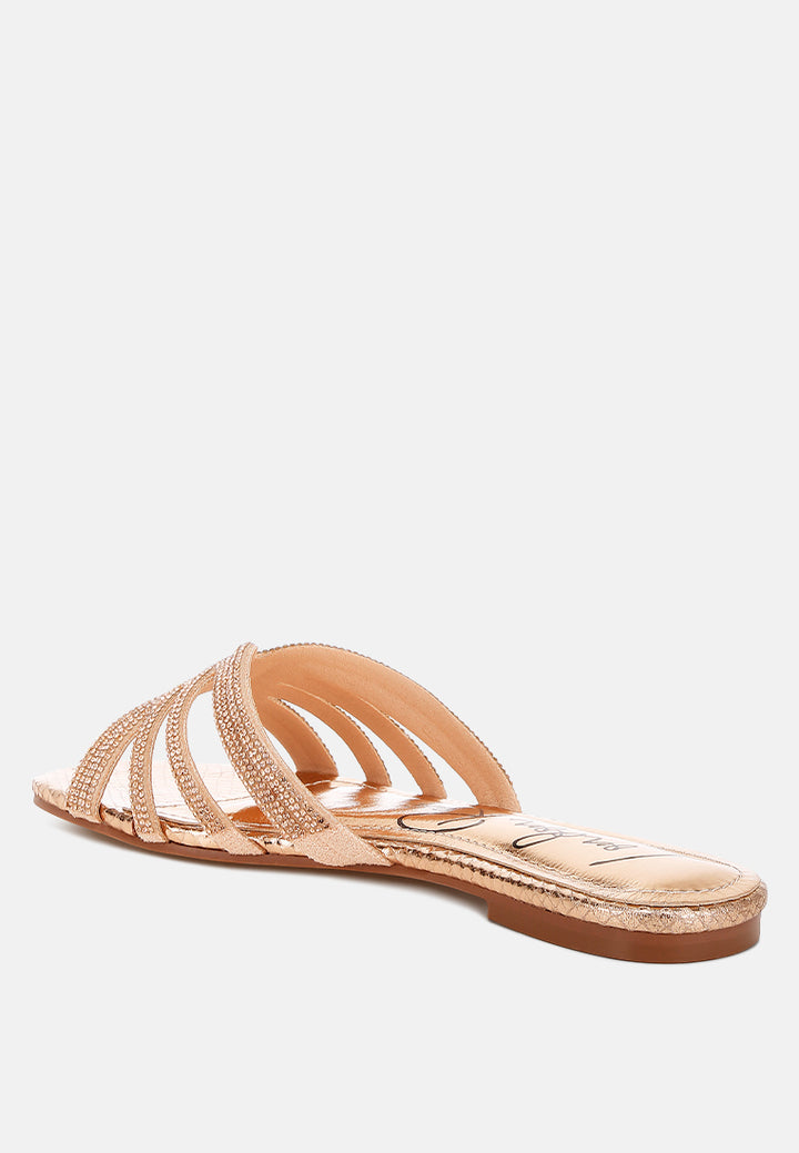 dindy rhinestone cut out flats#color_rose-gold