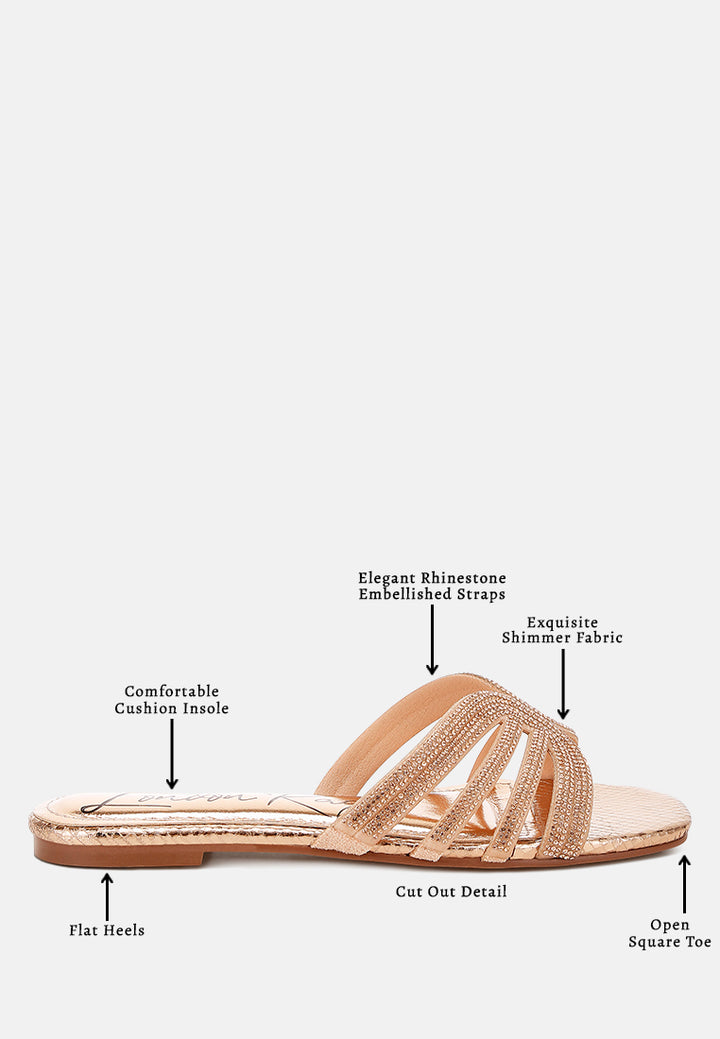 dindy rhinestone cut out flats#color_rose-gold