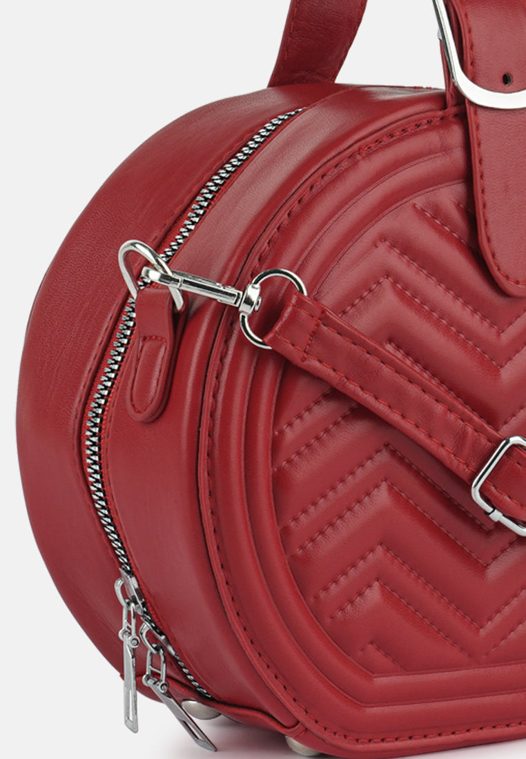 round quilted sling bag#color_red