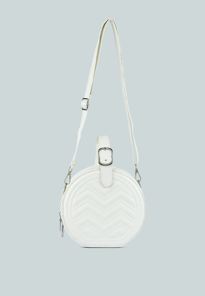 round quilted sling bag#color_white
