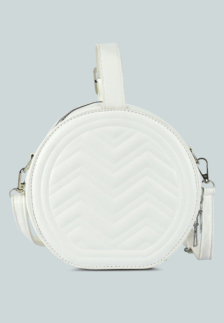 round quilted sling bag#color_white
