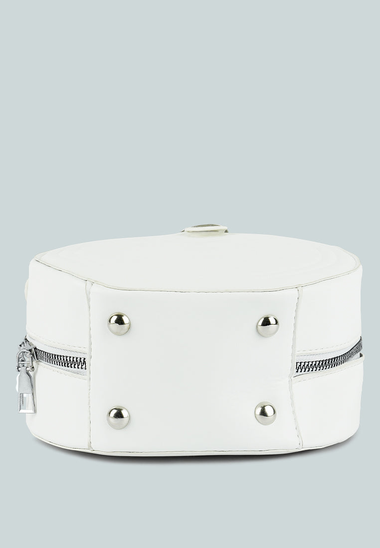round quilted sling bag#color_white