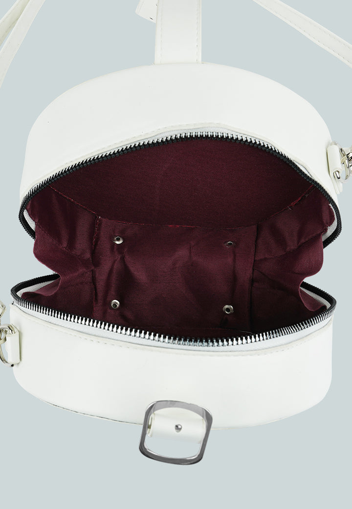 round quilted sling bag#color_white