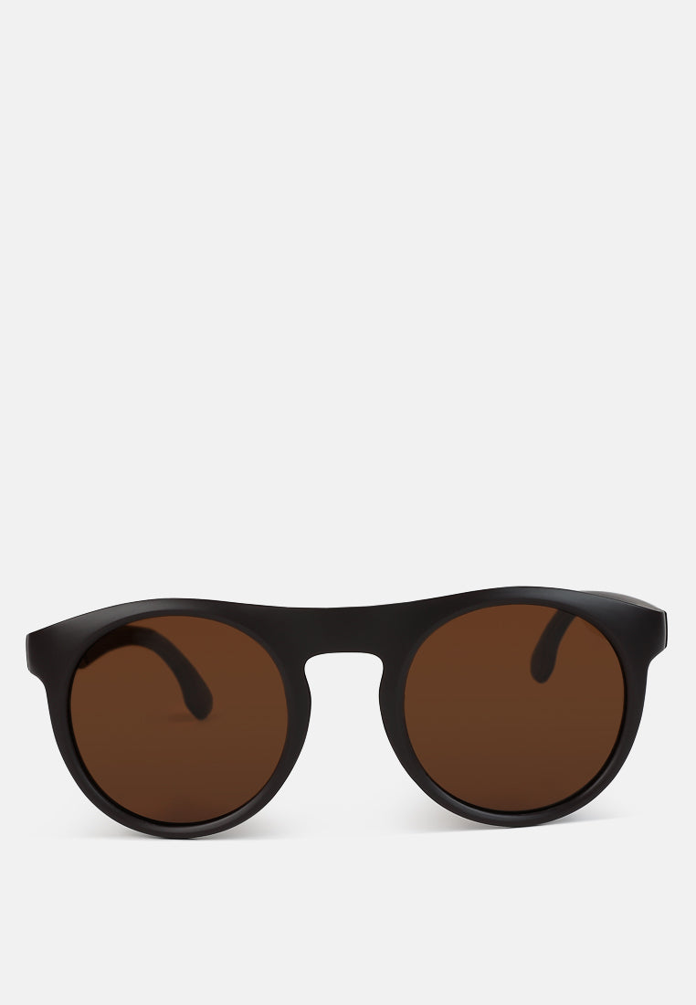 round flat sunglasses by ruw#color_brown