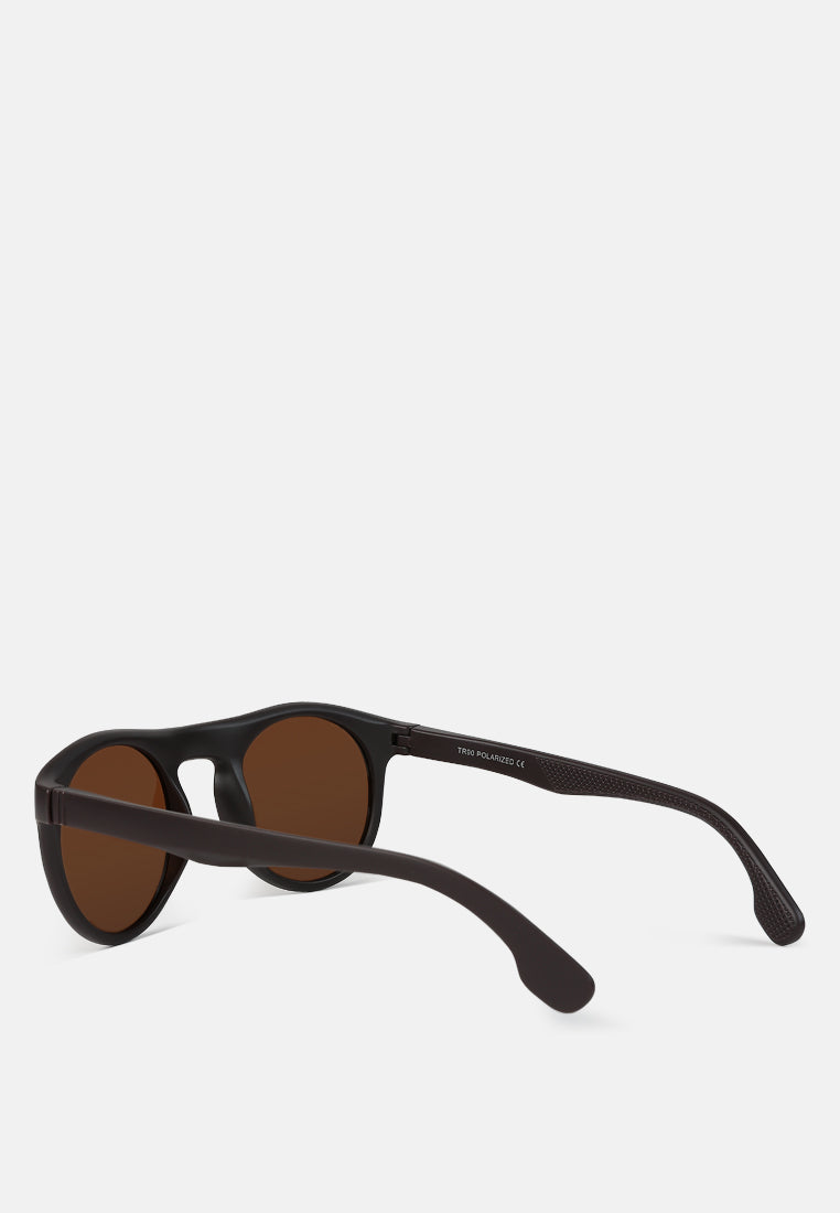 round flat sunglasses by ruw#color_brown