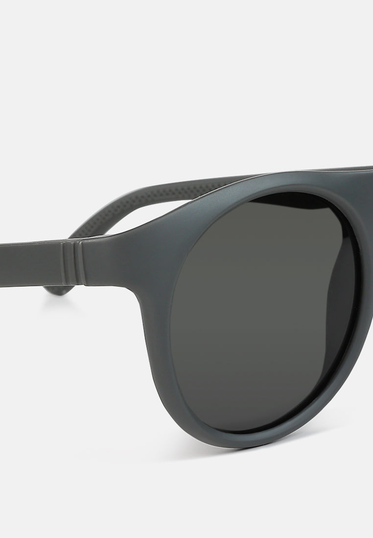 round flat sunglasses by ruw#color_grey