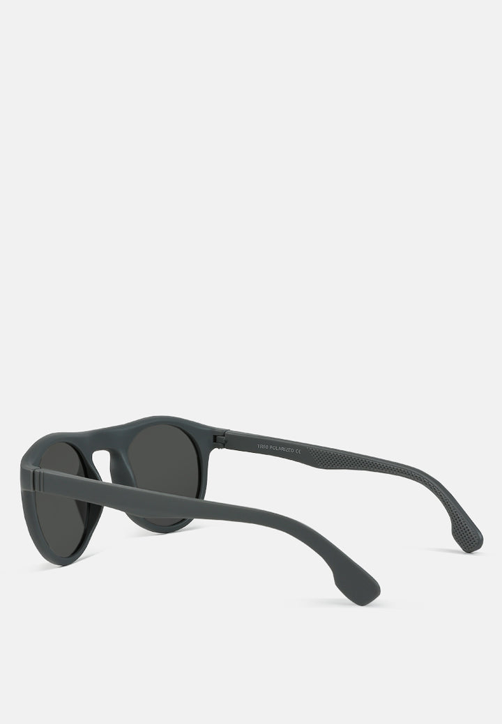 round flat sunglasses by ruw#color_grey