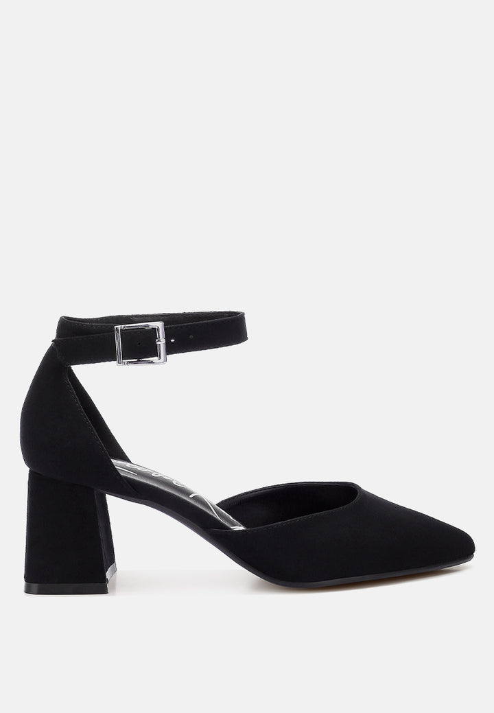 microfiber block heel sandals by ruw#color_black