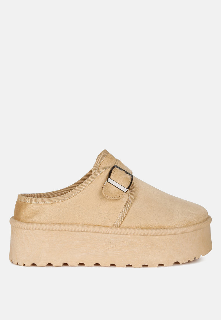 buckle strap platform classic slip-on by ruw#color_beige