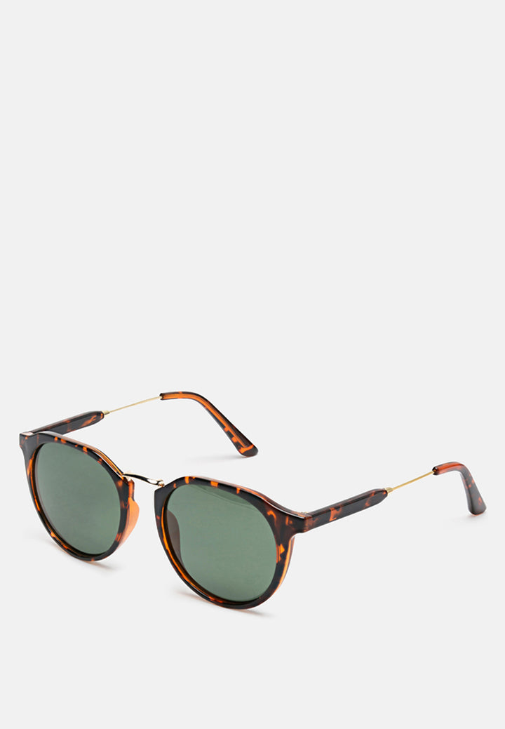 printed frame cateye sunglasses#color#green