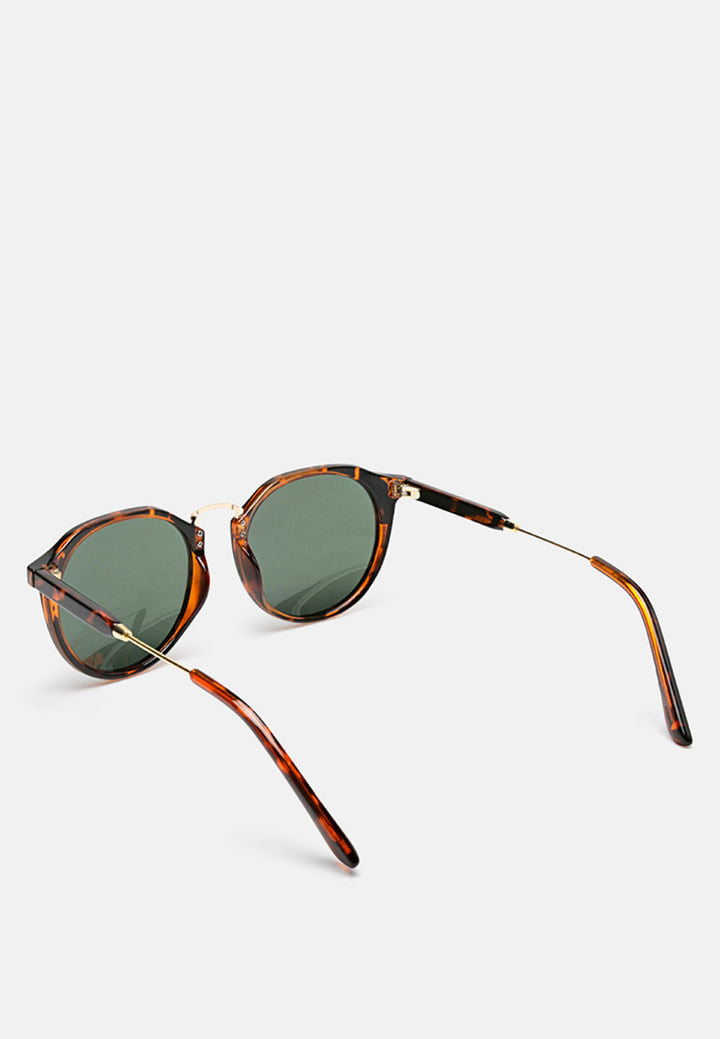 printed frame cateye sunglasses#color#green