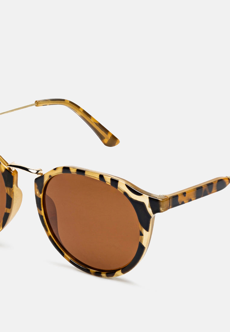 printed frame cateye sunglasses#color_leopard
