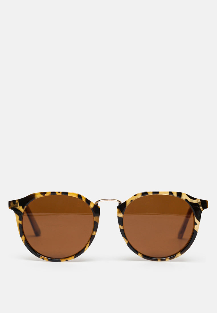 printed frame cateye sunglasses#color_leopard