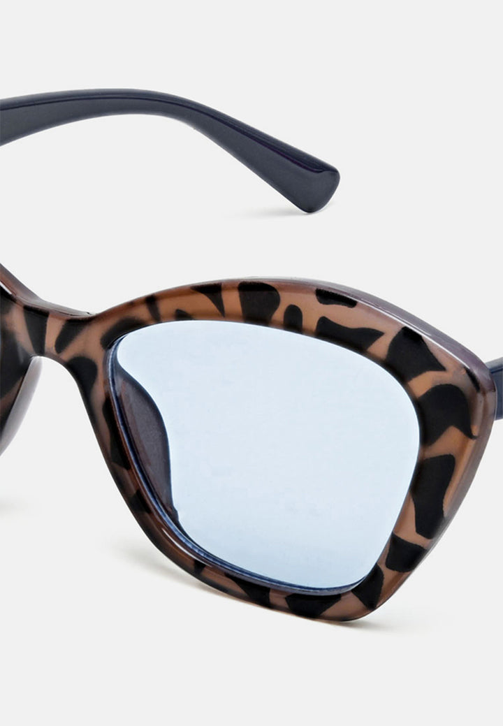 printed frame butterfly sunglasses#color_blue