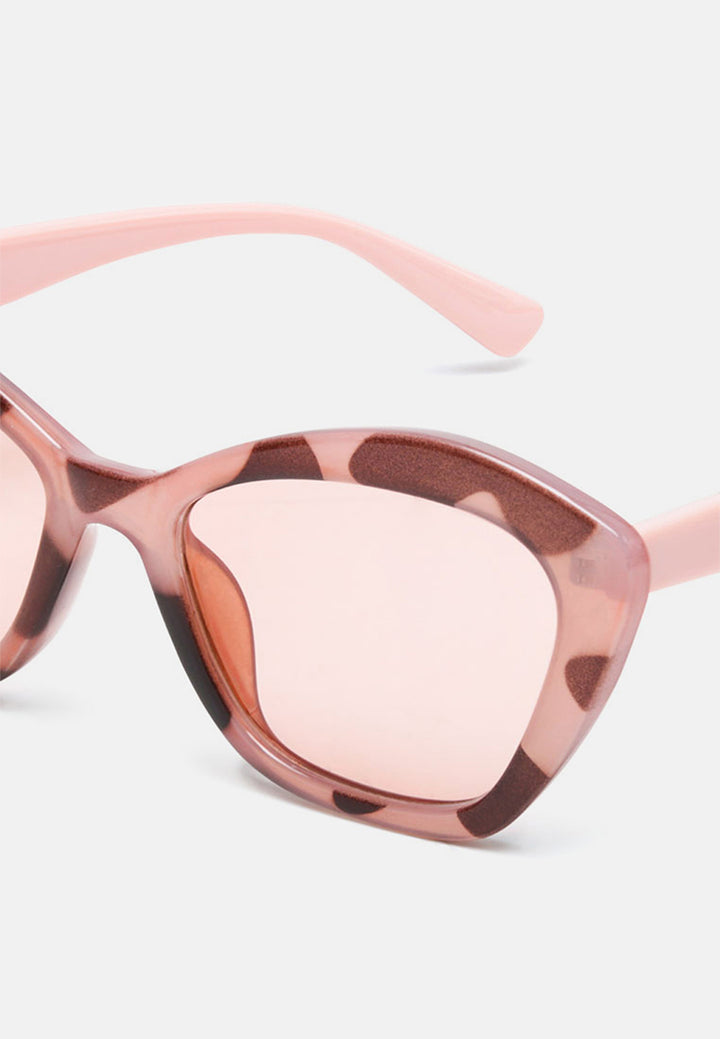 printed frame butterfly sunglasses#color_pink