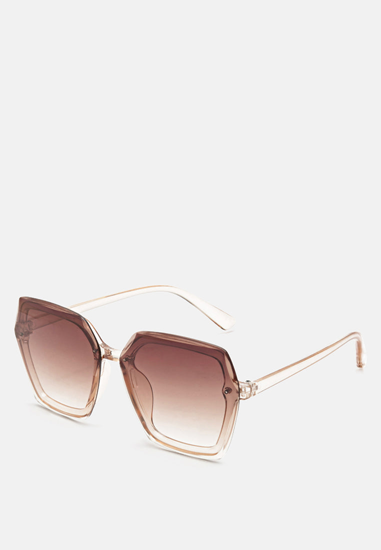hexagon sunglasses#color_brown