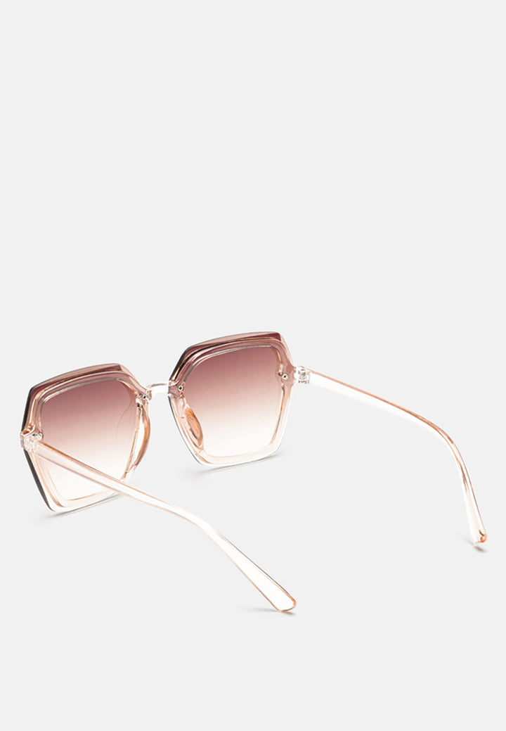 hexagon sunglasses#color_brown