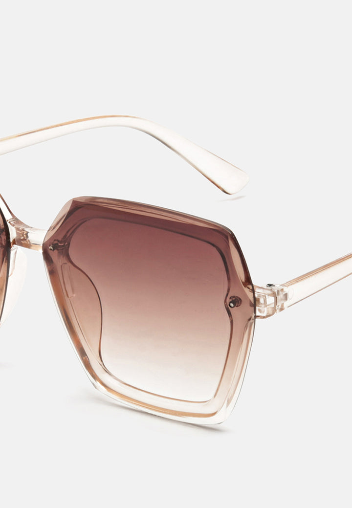 hexagon sunglasses#color_brown
