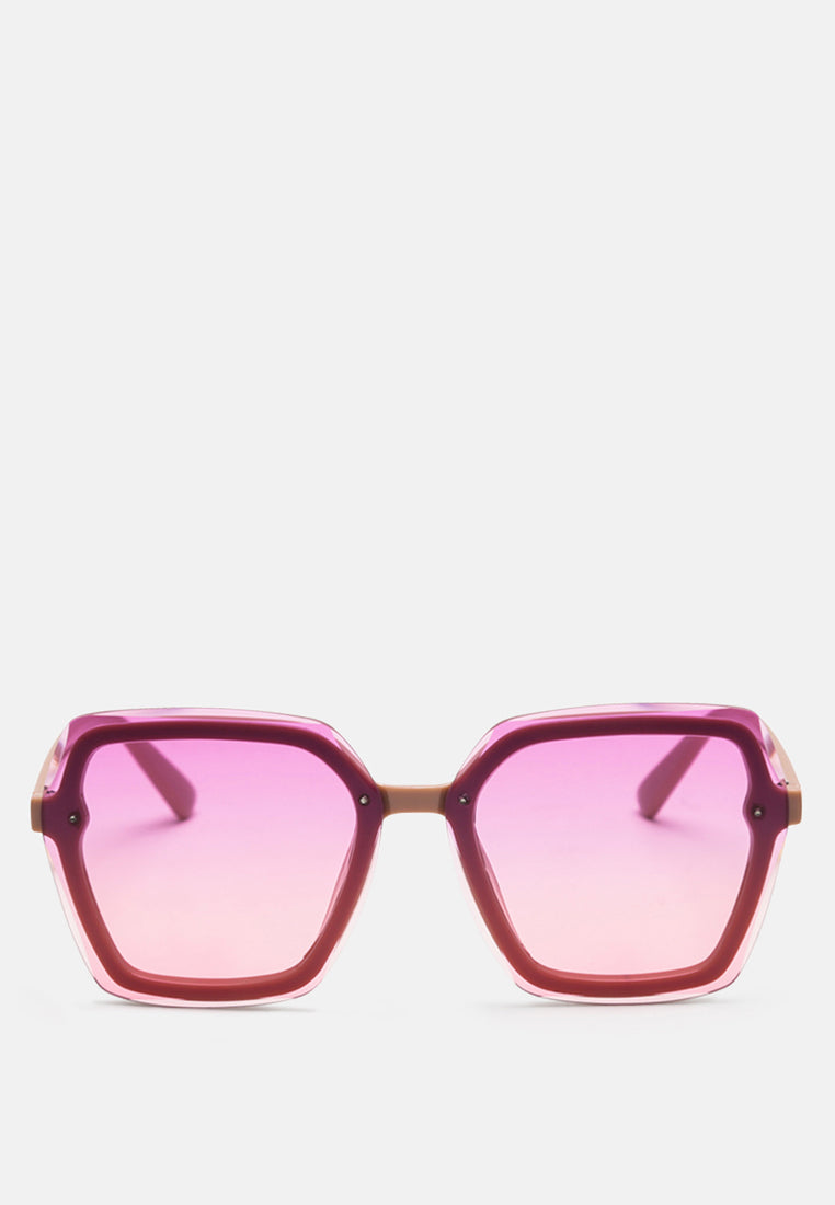 hexagon sunglasses#color_pink