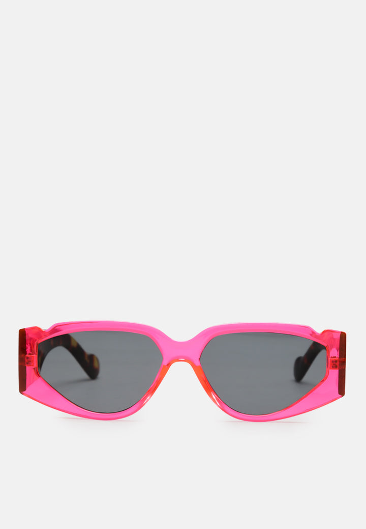 sport sunglasses with printed temples#color_purple