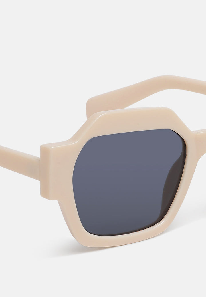 bold bevel square sunglasses by rag#color_beige