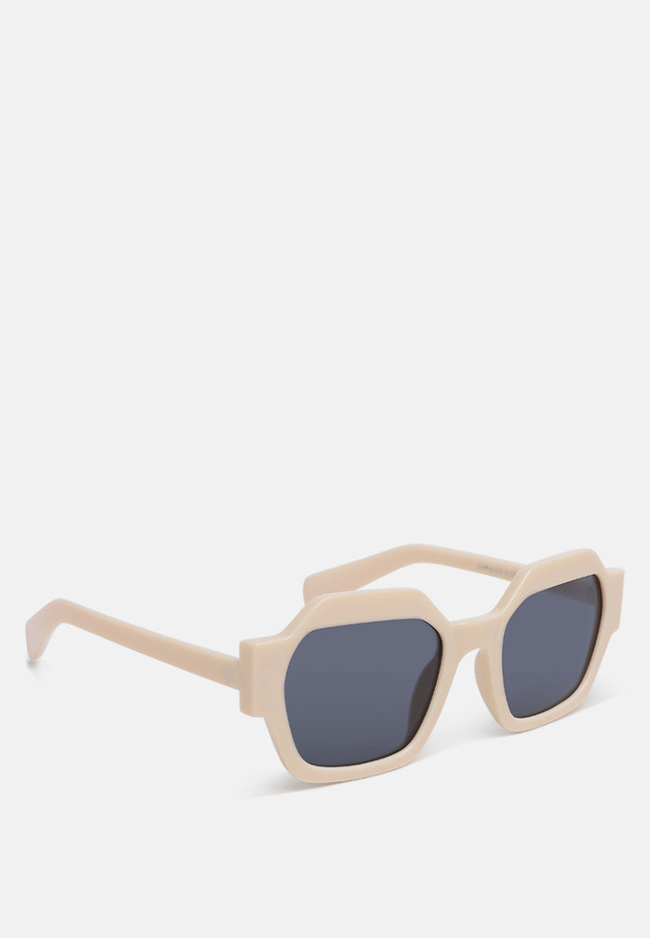 bold bevel square sunglasses by rag#color_beige