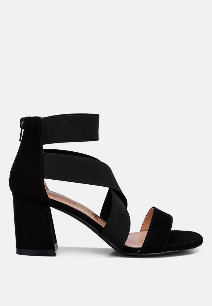 recycled micro suede block sandals by ruw #color_black