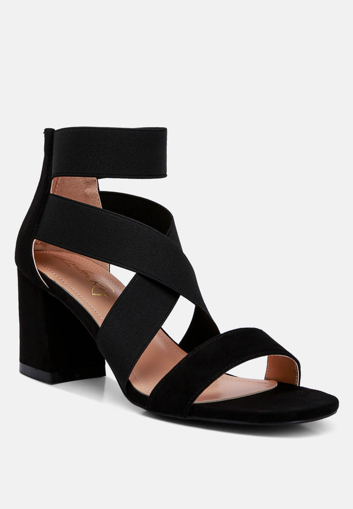 recycled micro suede block sandals by ruw #color_black