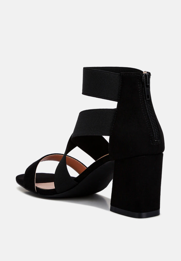 recycled micro suede block sandals by ruw #color_black