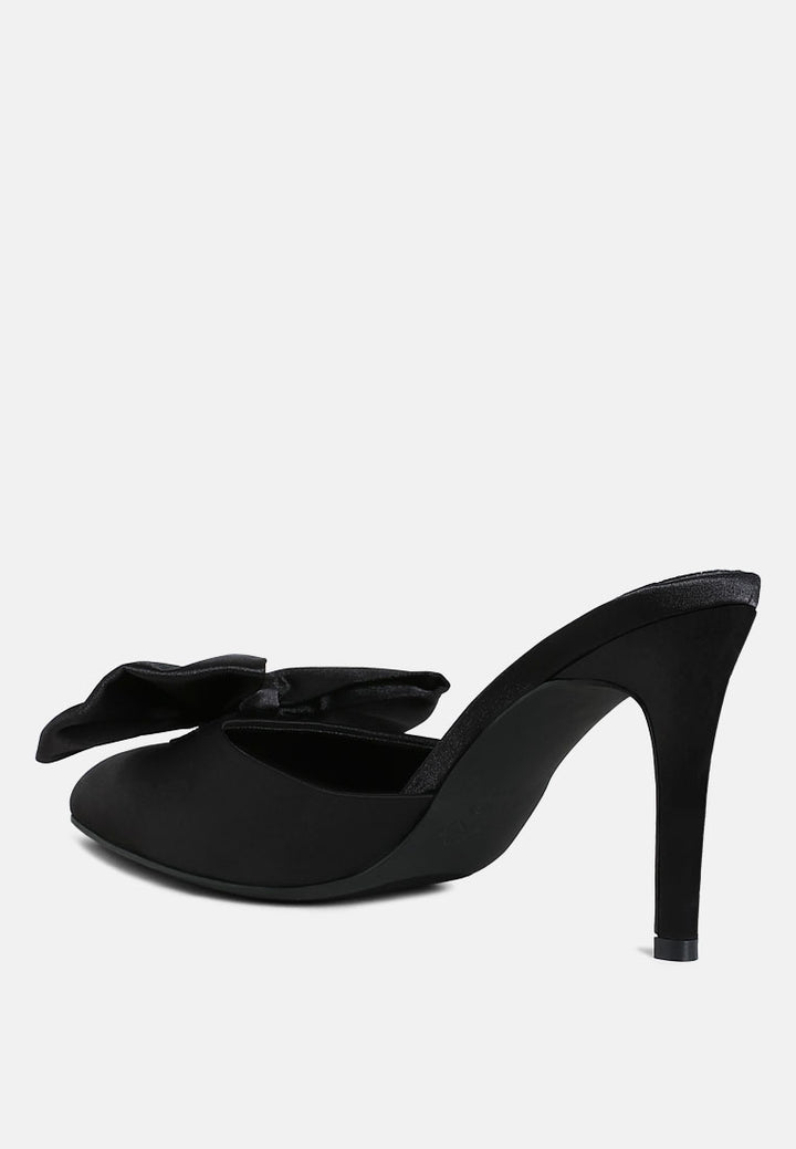 sidonie bow detail high heel mules by ruw#color_black