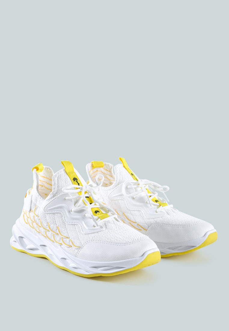 fish scale goovy running trainers#color_white