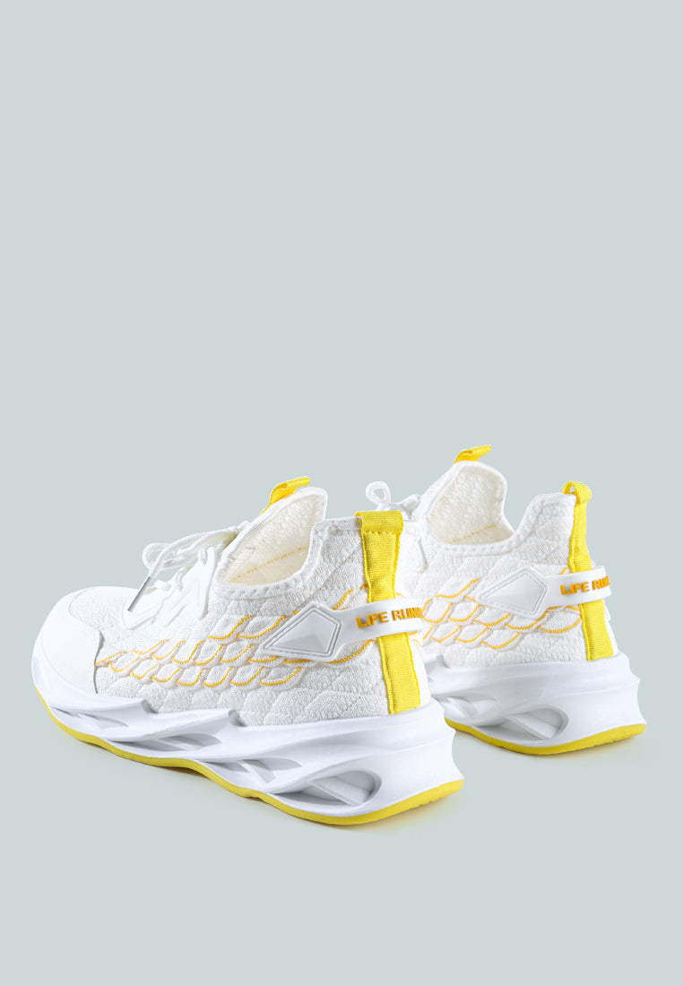 fish scale goovy running trainers#color_white