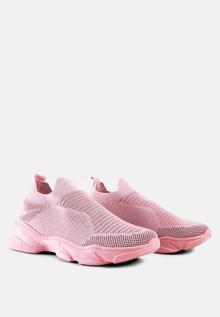 blade knitted  actives trainers#color_pink