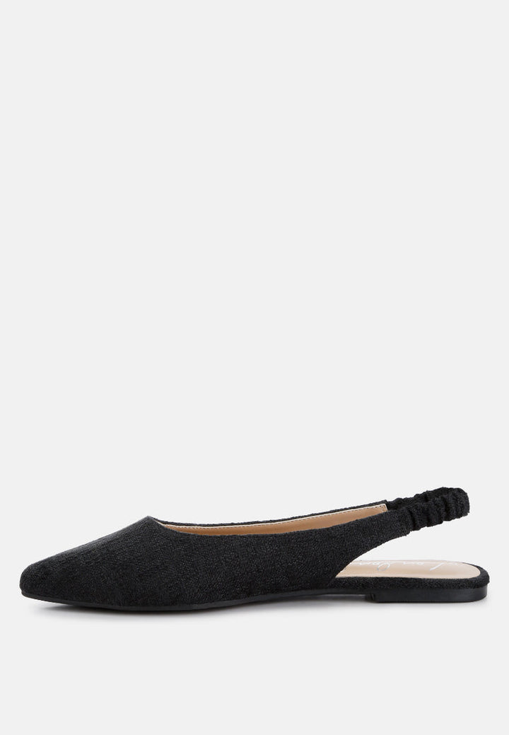 canvas slingback flats by ruw color_black