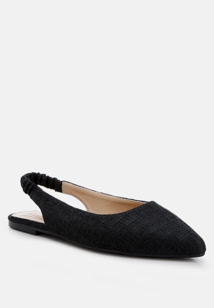 canvas slingback flats by ruw color_black