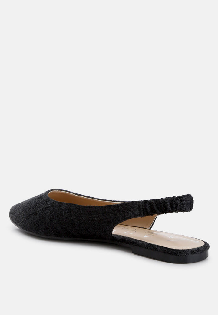 canvas slingback flats by ruw color_black