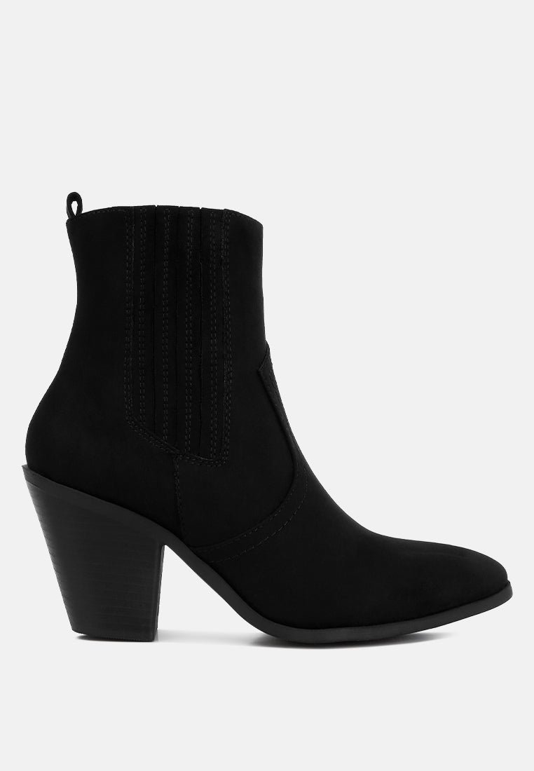 yale high ankle cowboy boots in black#color_black