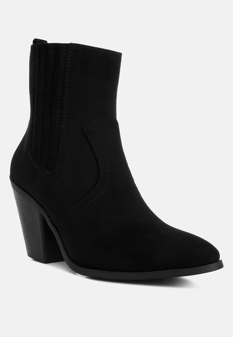 yale high ankle cowboy boots in black#color_black