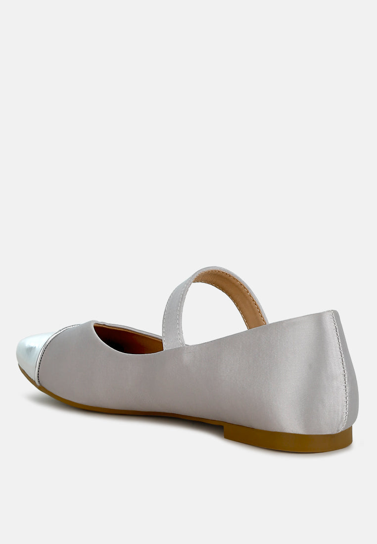 albi patent toe cap satin mary jane#color_silver