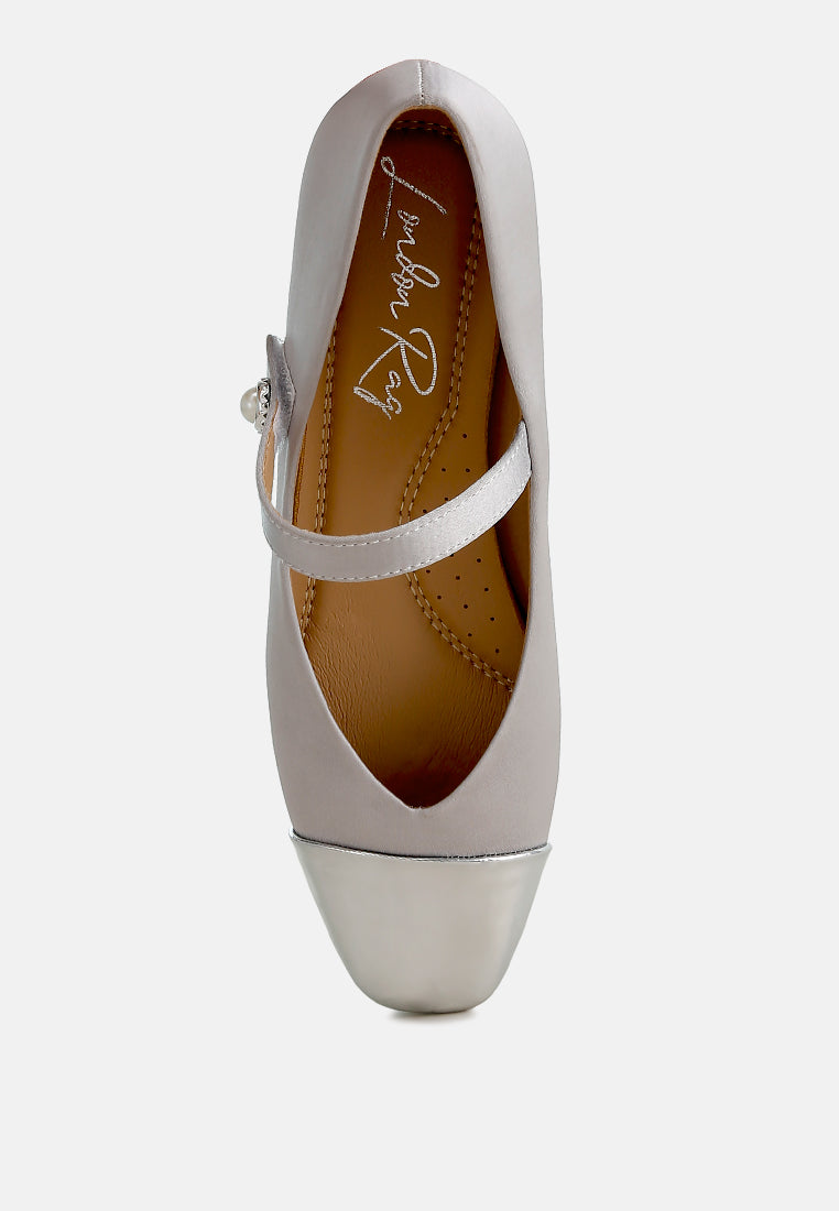 albi patent toe cap satin mary jane#color_silver