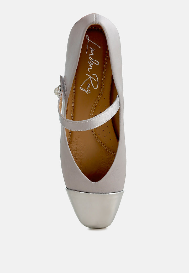 albi patent toe cap satin mary jane#color_silver