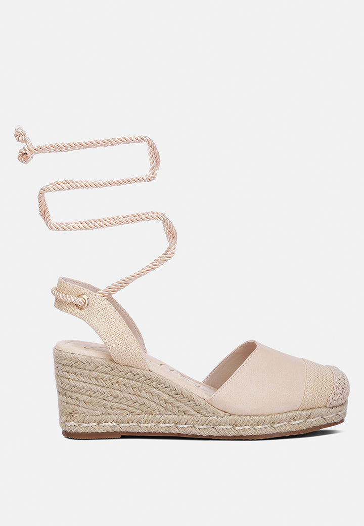 lace-up crochet espadrilles by ruw#color_beige