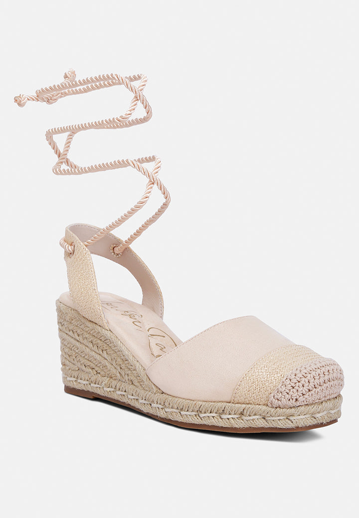 lace-up crochet espadrilles by ruw#color_beige